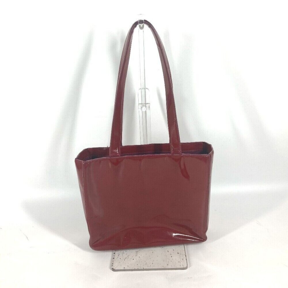 CHANEL Bag CC CC Mark bag Shoulder Bag enamel Red